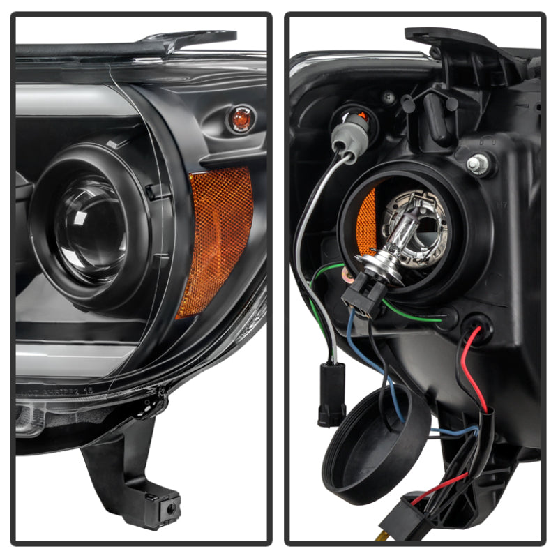 Spyder 5081711 fits Toyota 12-15 Tacoma Projector Headlights Light Bar DRL Blac