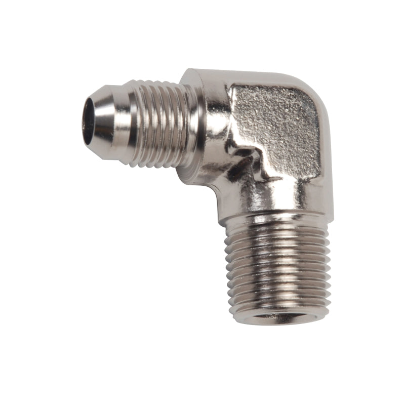 Russell 660841 Performance -6 AN to 3/8in NPT 90 Degree Flare to Pipe Adapter (Endura)