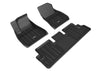 3D MAXpider 2022 fits Tesla 20-20 Model 3 Elitect 1st & 2nd Row Floormats - Bla
