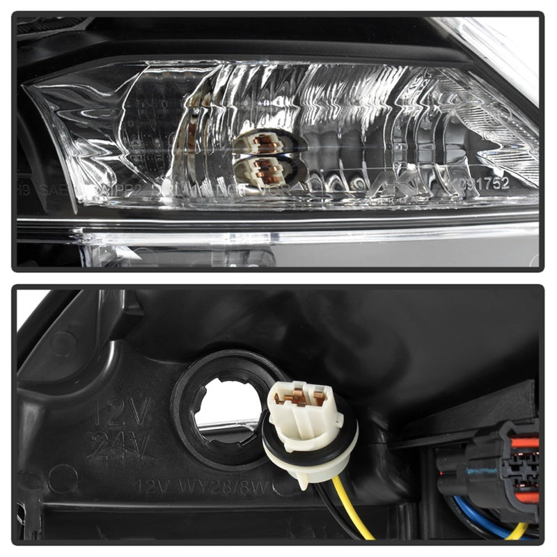 xTune 9042966 13-15 fits Nissan Sentra DRL LED Light Bar Halogen Projector Head
