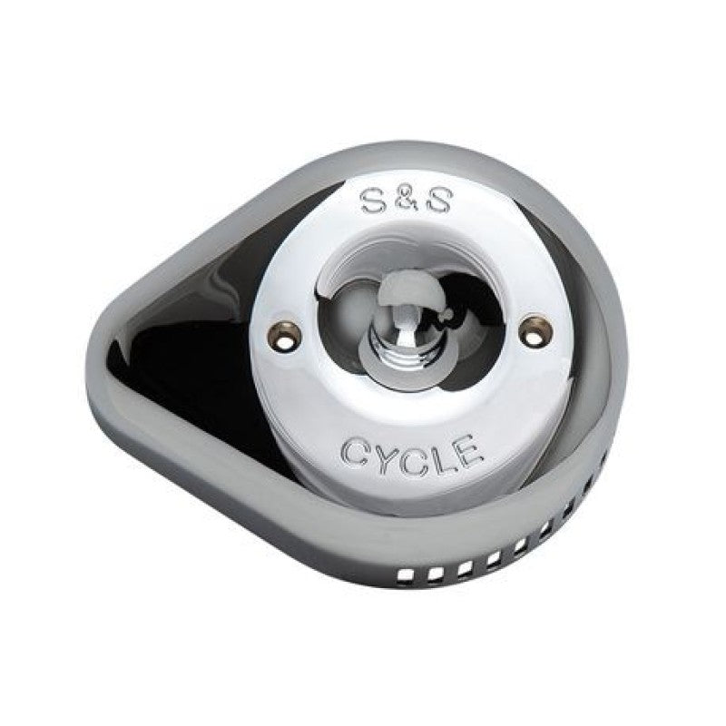 S&S 170-0532 Cycle Stealth Slasher Teardrop Air Cleaner Cover - Chrome