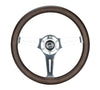 NRG ST-015SL-OAK ST-015SL-OAK Classic Wood Grain Wheel - 350mm 3 Chrome Silver