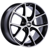 BBS SR005VGPK SR 17x7.5 5x112 ET45 Satin Black Diamond Cut Face Wheel -82mm PFS/Clip Required