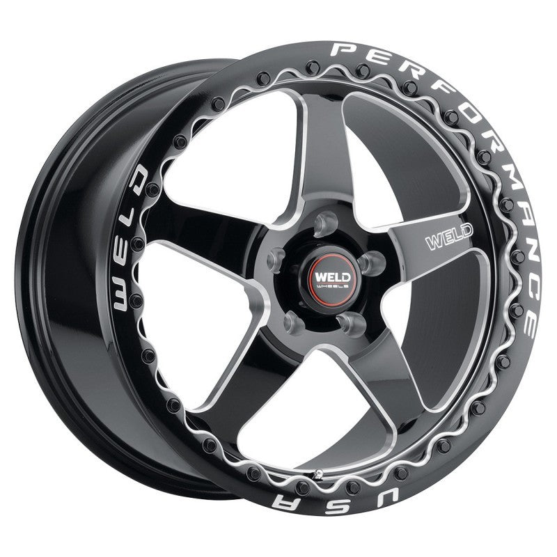 Weld  S90470075P38 S904 17x10 Ventura Beadlock 5x127 ET38 BS7.00 Gloss BLK MIL D