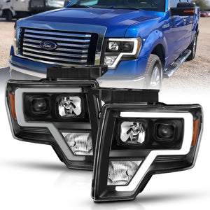 ANZO 111443 2009-2014 fits Ford F-150 Projector Light Bar H.L Black Amber