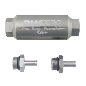 DeatschWerks 8-03-70C-010K-516 5/16in 10 Micron 70mm Compact In-Line Fuel Filte