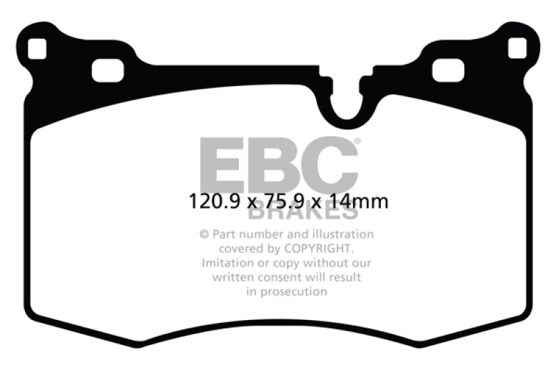 EBC DP21854 fits Mini 09-14 Hardtop 1.6 Turbo J.C Works Greenstuff Front Brake Pads