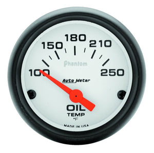AutoMeter 5747 Autometer Phantom 52mm Oil Temp 100-250 F Electronic Gauge Kit