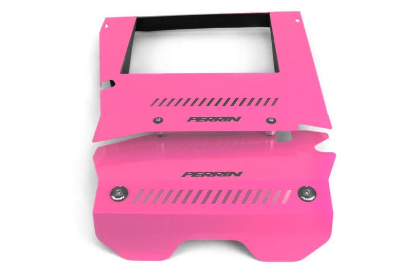 Perrin PSP-ENG-165HP 2015+ fits Subaru WRX Engine Cover Kit (Intercooler Shroud + Pulley Cover) - Hyper Pink