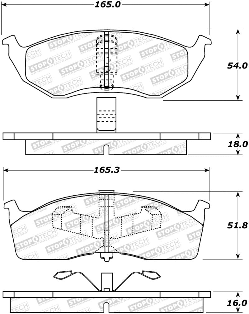 Stoptech 308.0642 Street Brake Pads
