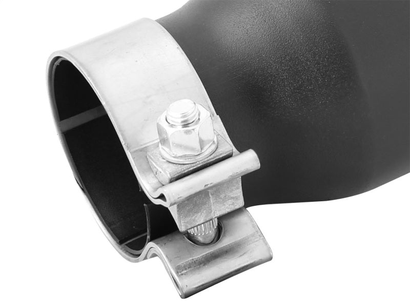AFE 49T25354-B06 orce-XP 409 SS Single Wall Universal Clamp On Exhaust Tip - Bl