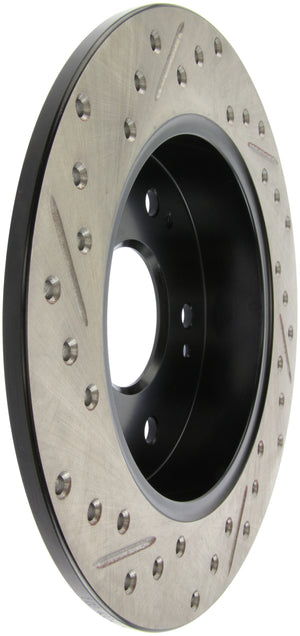 Stoptech 127.40040L 06-09 fits Honda Civic Ex/Si Slotted & Drilled Left Rear Rotor