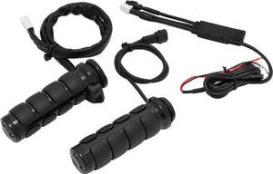 Kuryakyn 6472 Kuryakyn Heated ISO Grips Throttle-By-Wire Gloss Black