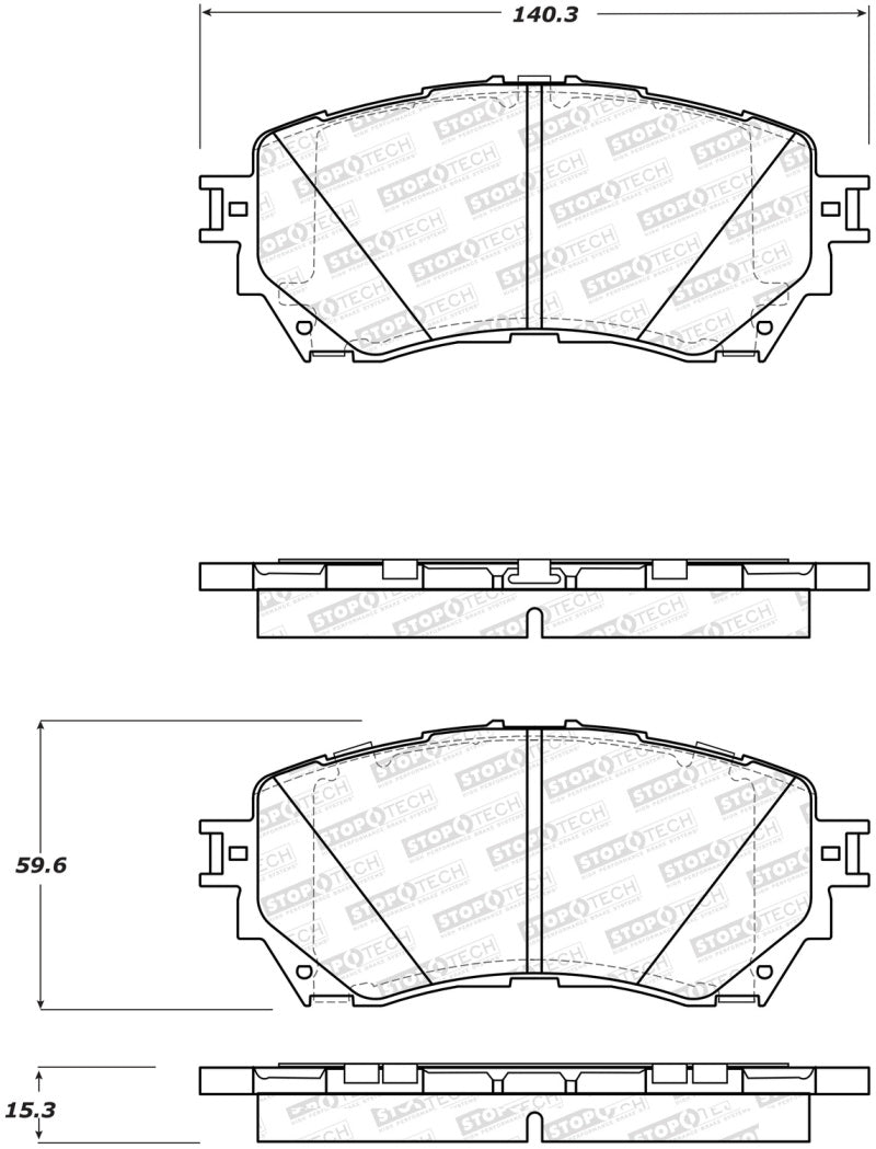 Stoptech 308.1711 Street Brake Pads - Rear