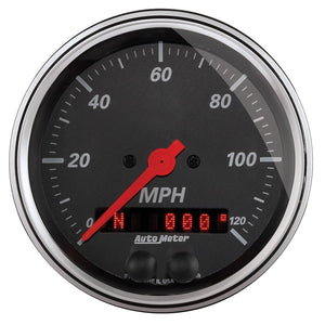 AutoMeter 1449 Autometer Designer Black 3-3/8in Electric 120MPH GPS Speedometer