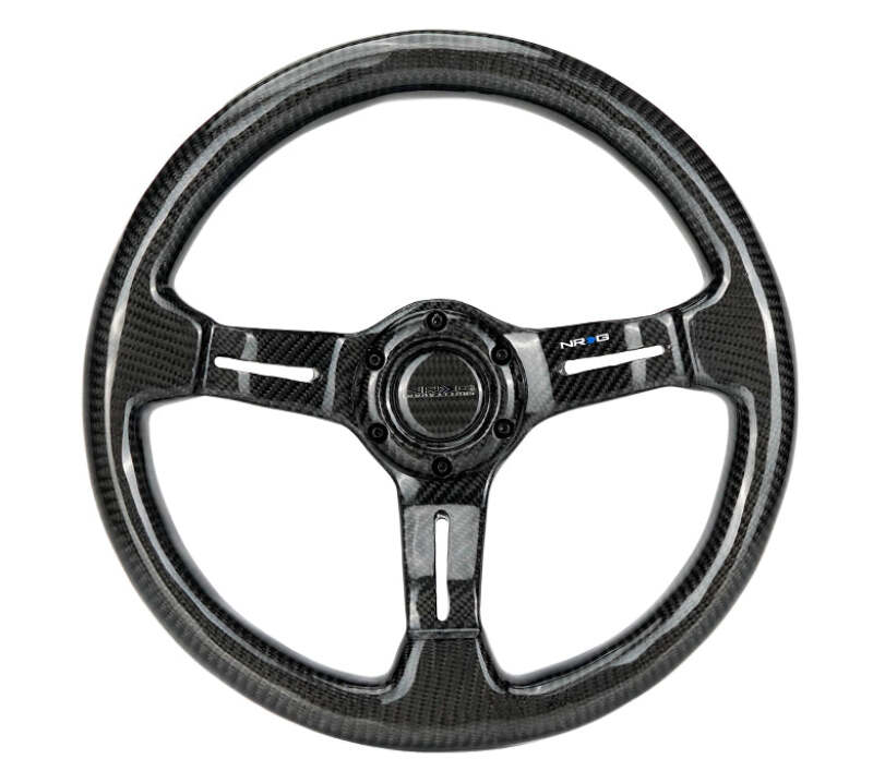 NRG ST-010CF-CF ST-010CF-CF Carbon Fiber Steering Wheel 350mm / 1.5in Deep Dish