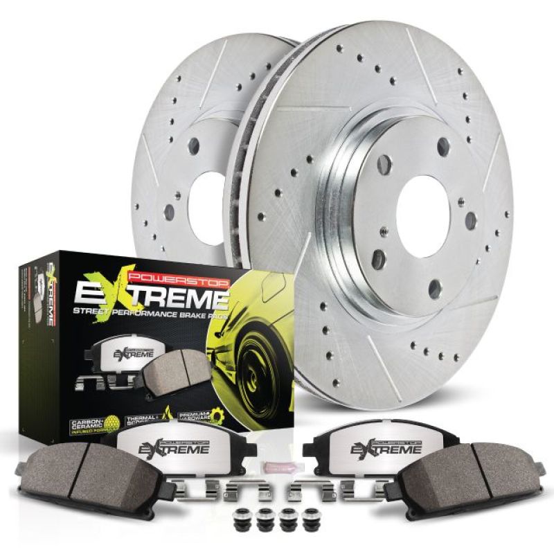 PowerStop K6799-26 12-16 fits Tesla Model S Rear Z26 Street Warrior Brake Kit