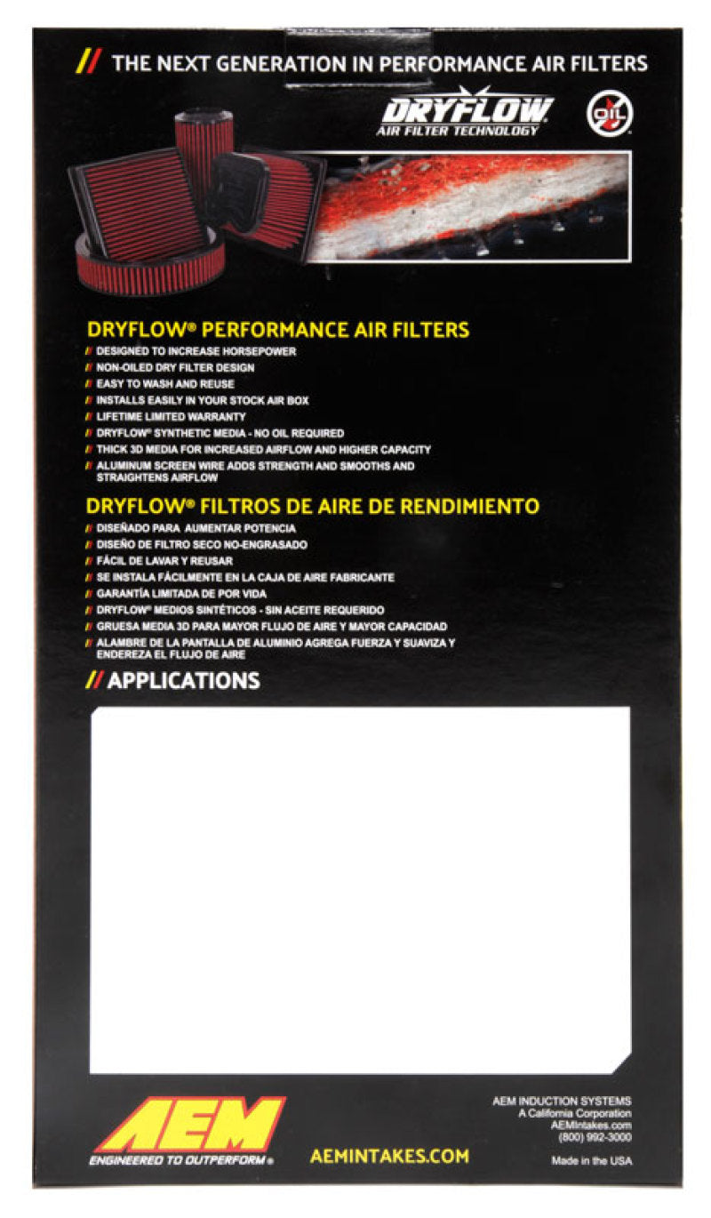 AEM  28-20300 12-20 fits Toyota 86/GT86 2.0L DryFlow Air Filter