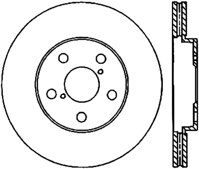 Stoptech 126.44138CSL Power Slot 14-16 Lexus IS300/IS350 Front Left Slotted Cryo Rotor - Canada Spec