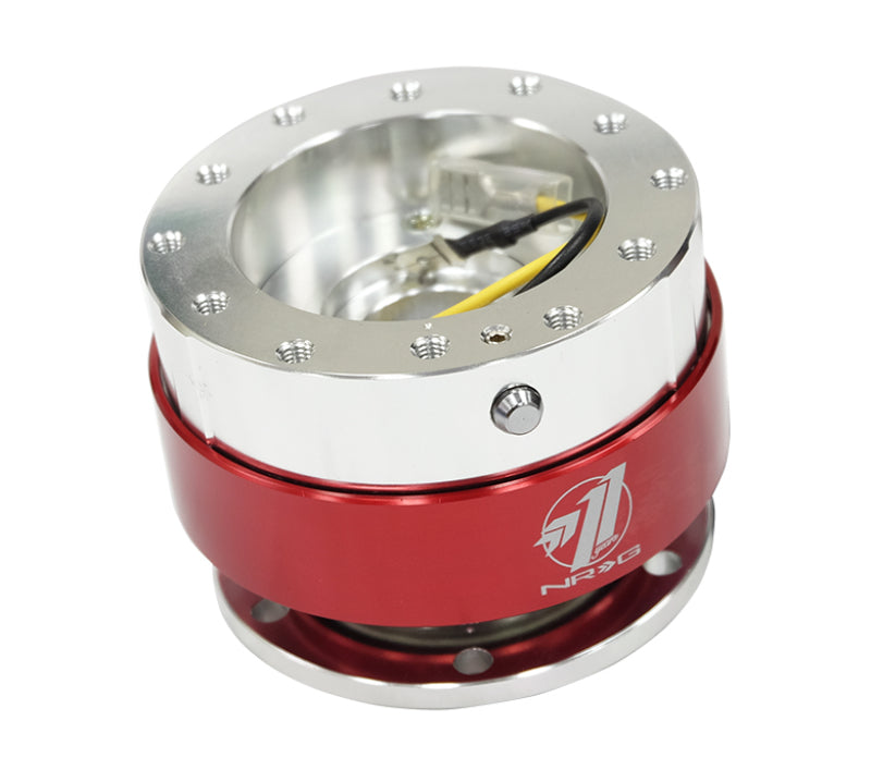 NRG SRK-100RD Quick Release - Silver Body/ Red Chrome Ring