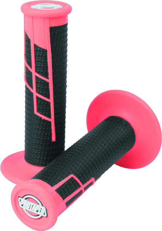 ProTaper 21660 Clamp-On 1/2 Waffle Grip - Neon Red/Black