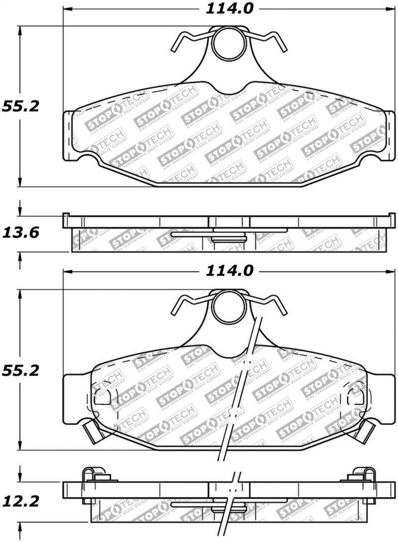 Stoptech 305.0413 Street Select Brake Pads - Front