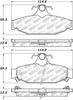 Stoptech 305.0413 Street Select Brake Pads - Front