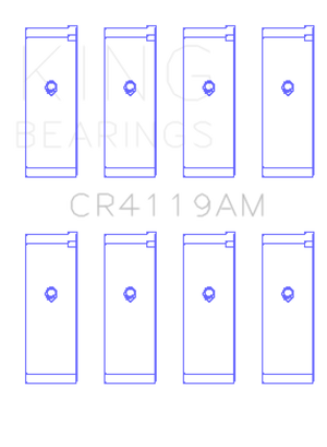 King CR4119AM fits Mitsubishi 4G93 (Size STD) Performance Rod Bearing Set