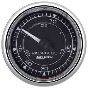 AutoMeter 9759 AutoMeter Chrono 2-1/16in 30in HG/30PSI Digital Stepper Motor Vaccum/Boost Gauge - Chrome