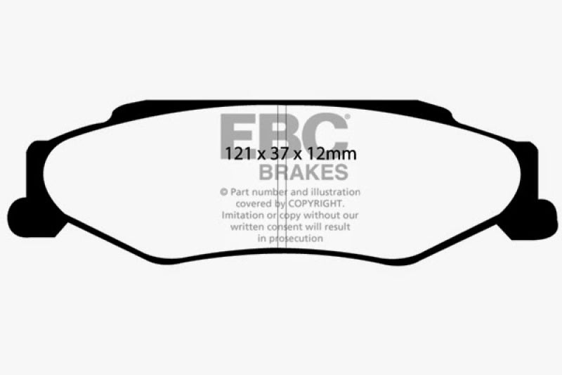 EBC DP21160 fits Cadillac 03-04 XLR 4.6 Greenstuff Rear Brake Pads