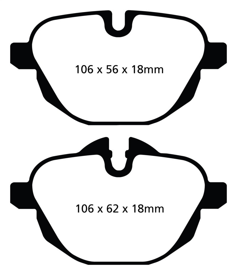 EBC DP22047 11+ fits BMW X3 2.0 Turbo (F25) Greenstuff Rear Brake Pads