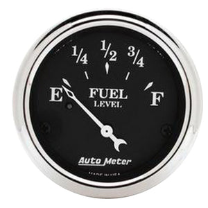 AutoMeter 1718 Autometer 2 1/16in Old Tyme 0-30 Ohm Electronic Fuel Level Gauge - Black