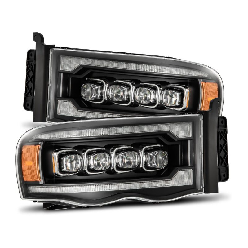 AlphaRex 880564 02-05 fits Dodge Ram 1500 NOVA LED Proj Headlights Plank Styl