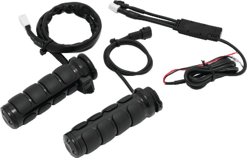 Kuryakyn 6473 Kuryakyn Heated ISO Grips Dual Cable Gloss Black