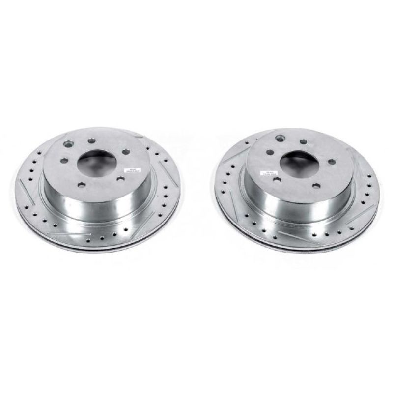 PowerStop fits Infiniti 93-97 J30 Rear Evolution Drilled & Slotted Rotors - Pair