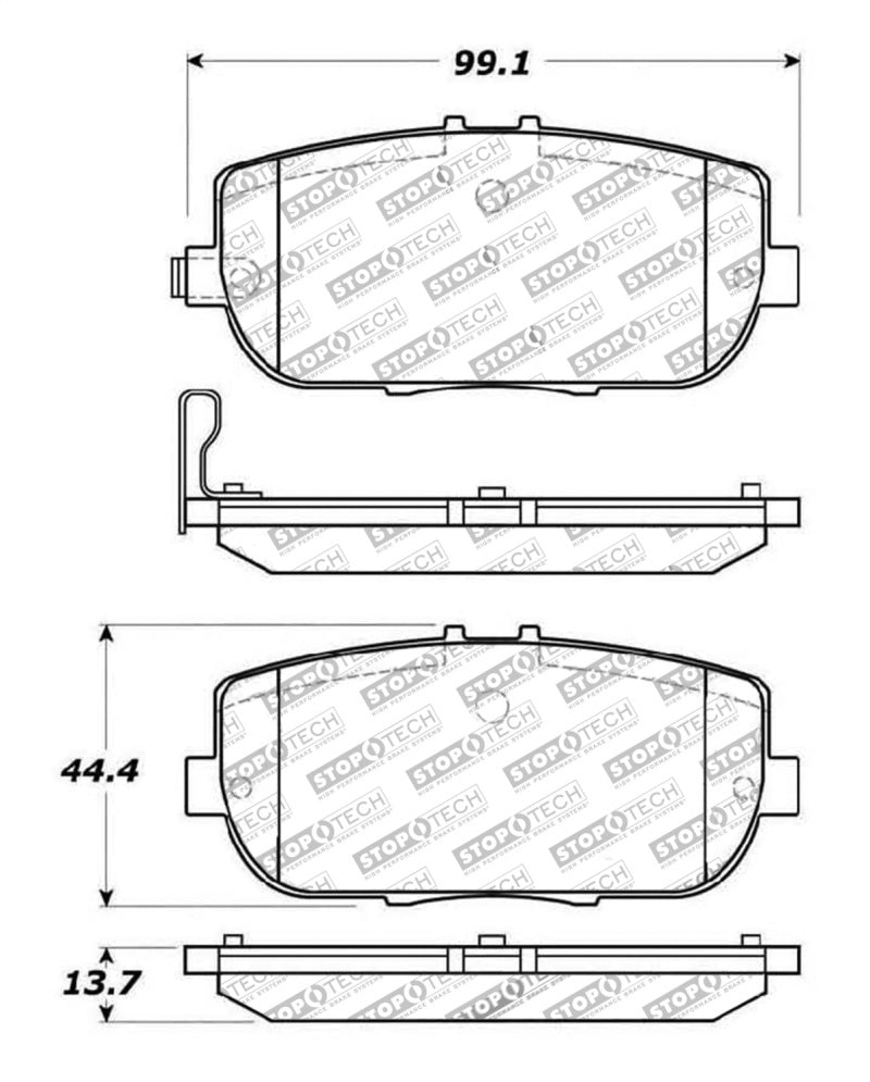 Stoptech 309.118 OE Fit Rear Sport Brake Pads
