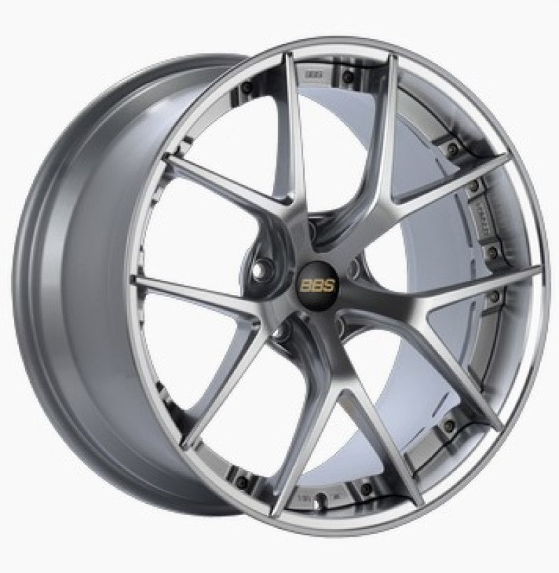 BBS RIS001DSPK RI-S 20x9 5x120 ET25 Diamond Silver Center / Diamond Cut Lip Wheel -82mm PFS/Clip Required