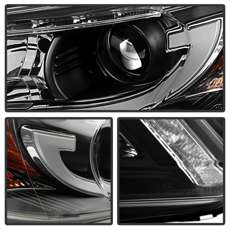 Spyder 5080530 fits Honda 13-20 Accord 2015 4DR Projector Headlights Light Bar
