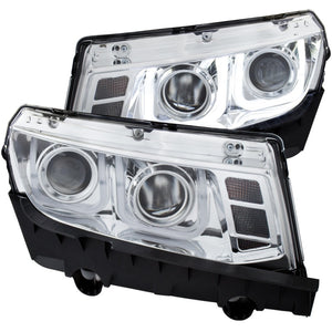ANZO 121509 2014-2015 fits Chevrolet Camaro Projector Headlights w/ U-Bar Chrome