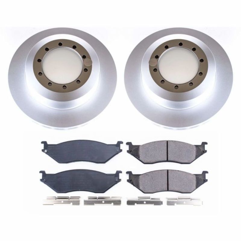 Power Stop CRK5184 99-01 fits Ford F53 Rear Z17 Coated Brake Kit