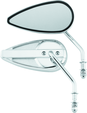 Bikers Choice 489828 65-Up Chrome Teardrop Mirror Universal Custom Pr