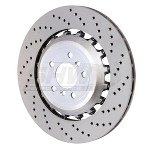 SHW Performance BRR48181 SHW 11-16 fits BMW M5 4.4L Right Rear Cross-Drilled Lightweight Brake Rotor (34212284104)