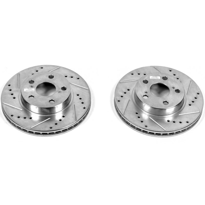 PowerStop fits Toyota 04-09 Prius Front Evolution Drilled & Slotted Rotors -