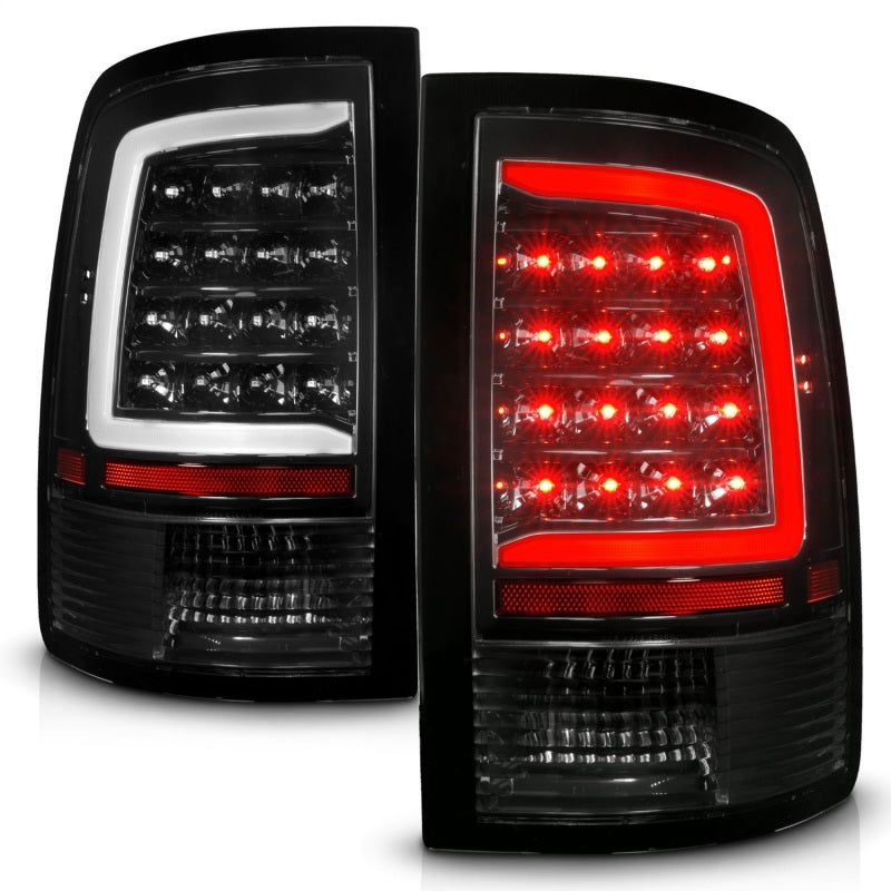 ANZO 311452 fits Dodge 09-18 Ram 1500 Full LED Tailights w/ Sequential Black Housing/Clear Lens