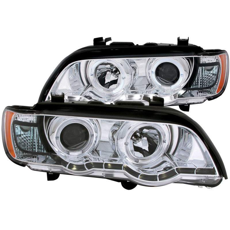 ANZO 121397 2003 fits BMW 00-20 X5 Projector Headlights w/ Halo Chrome