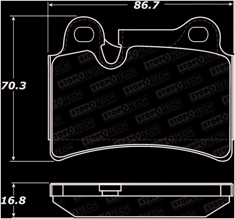 Stoptech 308.1277 Street Brake Pads