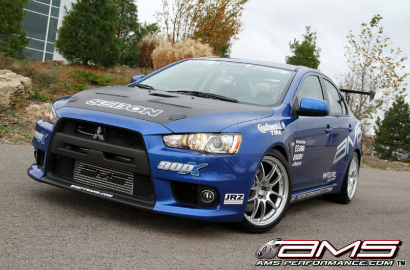 AMS AMS.04.09.0001-1 Performance fits Mitsubishi 08-15 EVO X Front Mount Intercooler w/Modular Cast End Tanks & Logo