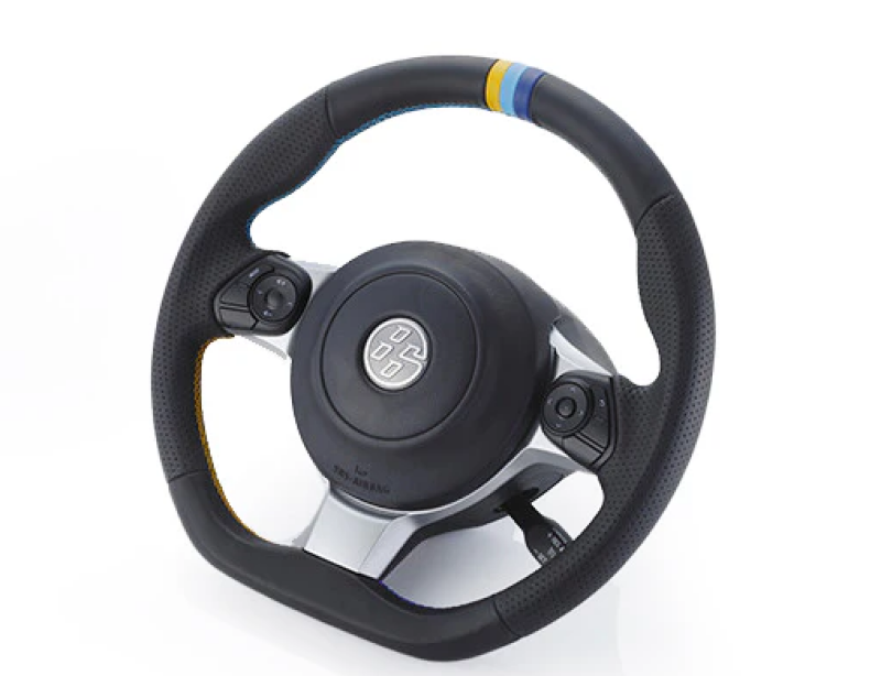 GReddy 16610001 All-Leather Steering Wheel w/ TRUST 3 Colored Stitching for ZN6