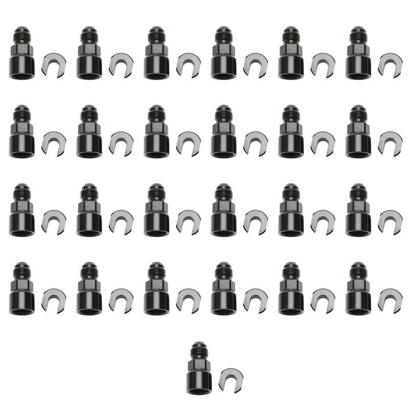 Russell 644127 Performance -6 AN Male to 3/8in SAE Quick-Disc Female EFI Adapter Fitting(Bulk Qty 25)-Black