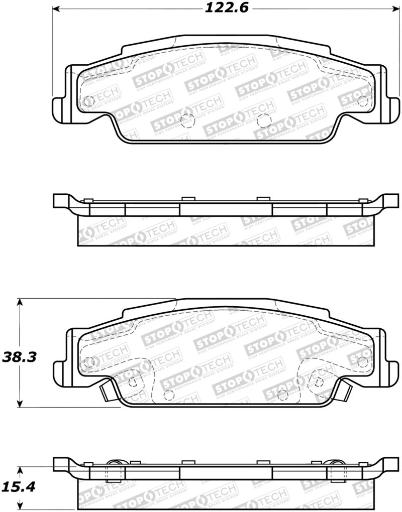 Stoptech 308.0922 Street Brake Pads